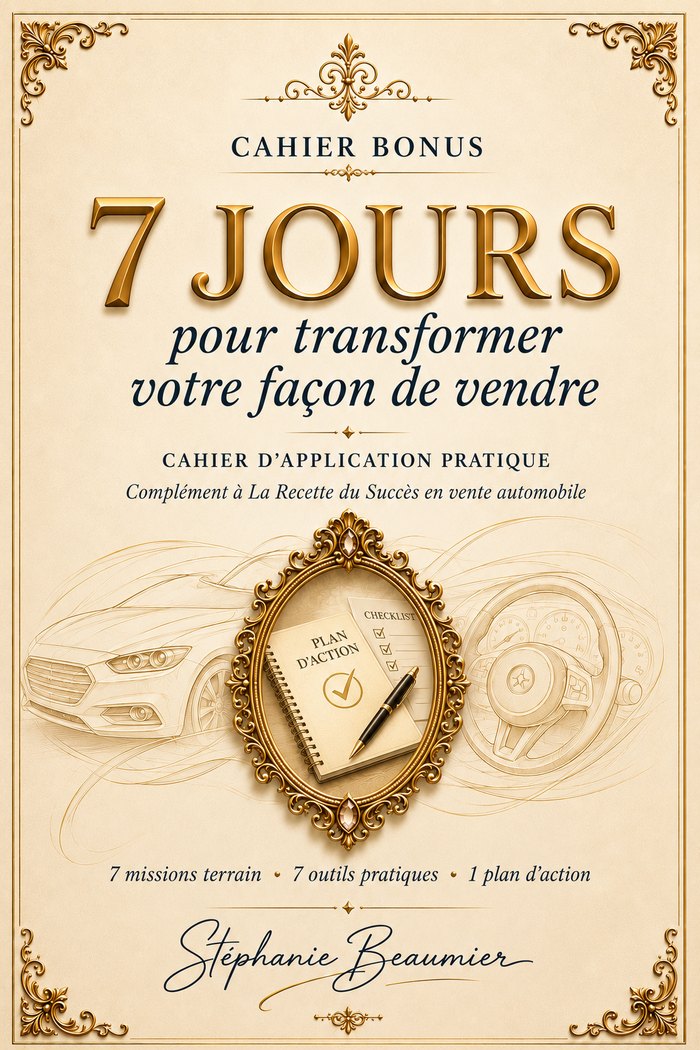 Cahier — 7 jours pour transformer ta façon de vendre